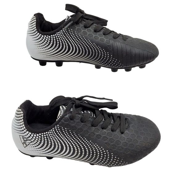 Vizari Junior Kids Size 2 Youth Stealth FG Black & White Soccer Cleats Football - Picture 5 of 10